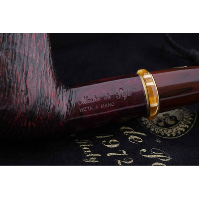 Курительная трубка Mastro de Paja Pettinata Classica с цветным кольцом, без фильтра M451-3 вид 5