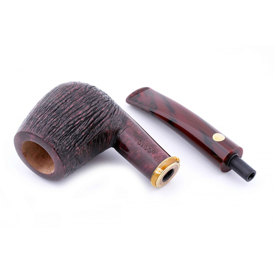 Курительная трубка Mastro de Paja Pettinata Classica с цветным кольцом, без фильтра M451-3 вид 2