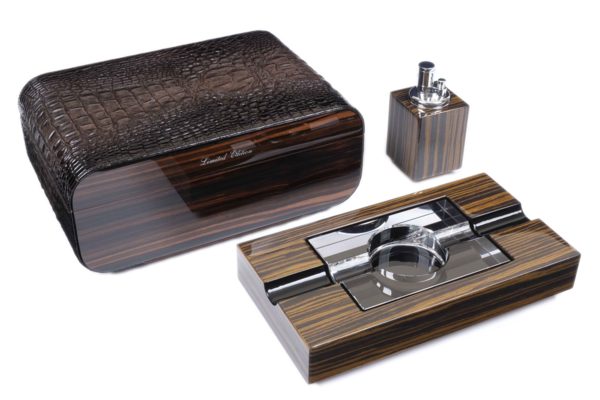 Набор сигарных аксессуаров Gentili SET-SV40-Croco-Dark-2 вид 1