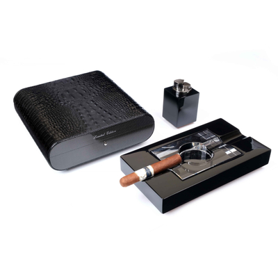 Набор сигарных аксессуаров Gentili SET-SV20-Croco-Black вид 2