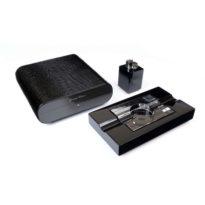 Набор сигарных аксессуаров Gentili SET-SV20-Croco-Black вид 1