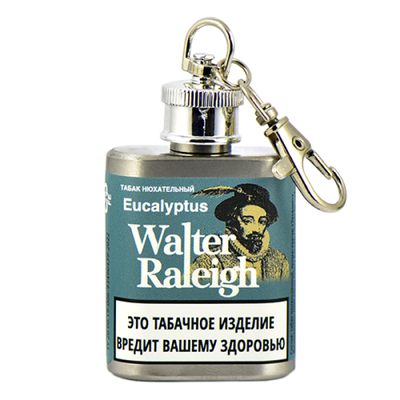 Нюхательный табак Walter Raleigh - Eucalyptus 10 гр. - металлическая фляга вид 1