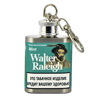 Нюхательный табак Walter Raleigh - Mint 10 гр. - металлическая фляга вид 1