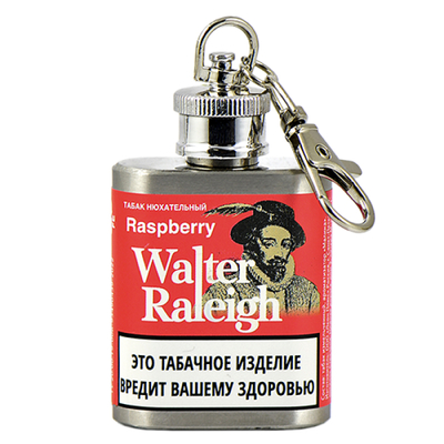 Нюхательный табак Walter Raleigh - Raspberry 10 гр. - металлическая фляга вид 1