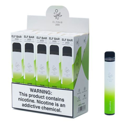 Одноразовая электронная сигарета Elf Bar 2000 Sour Apple вид 4