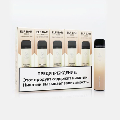 Одноразовая электронная сигарета Elf Bar 3600 (Recharge) Russian Cream вид 3