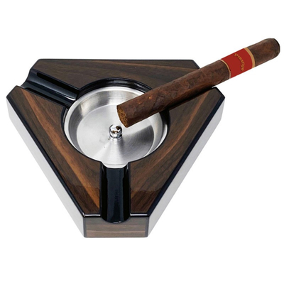 Пепельница Aficionado на 3 сигары Dark Maple & Black ASH 3 W вид 4