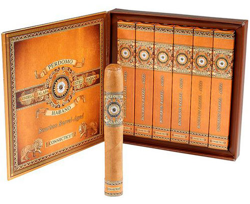 Подарочный набор сигар Perdomo Habano Bourbon Barrel Aged Epicure Connecticut Gift Pack вид 1