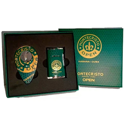 Подарочный комплект Montecristo Open гильотина и зажигалка XIKAR вид 3