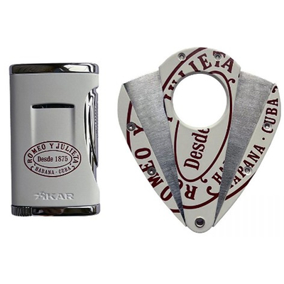 Подарочный комплект Romeo y Julieta гильотина и зажигалка Xikar вид 1