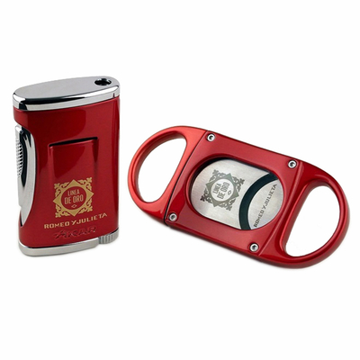 Подарочный комплект Romeo y Julieta Linea de Oro гильотина и зажигалка Xika вид 1
