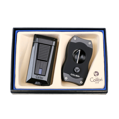 Подарочный набор Colibri Stealth, зажигалка и каттер, черный GS900T1 вид 1