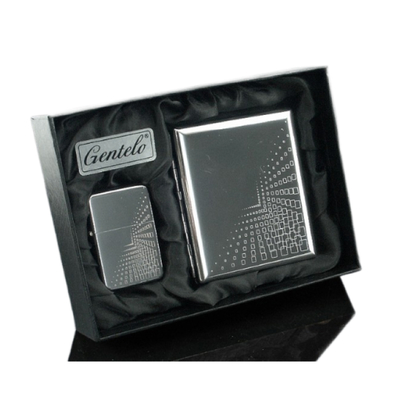 Подарочный набор портсигар с зажигалкой Gentelo 3-4073 вид 1