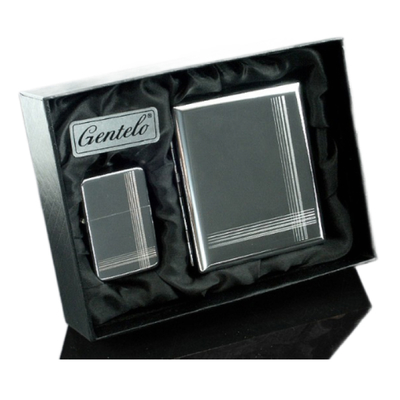 Подарочный набор портсигар с зажигалкой Gentelo 3-4075 вид 1