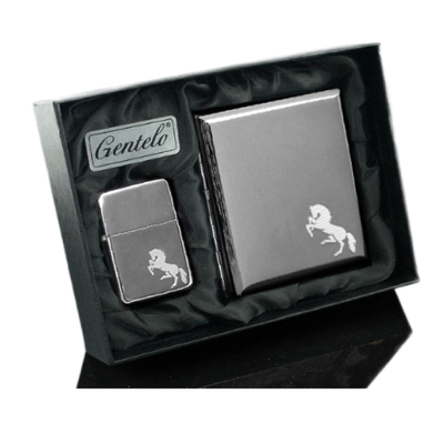 Подарочный набор портсигар с зажигалкой Gentelo 3-4110 вид 1