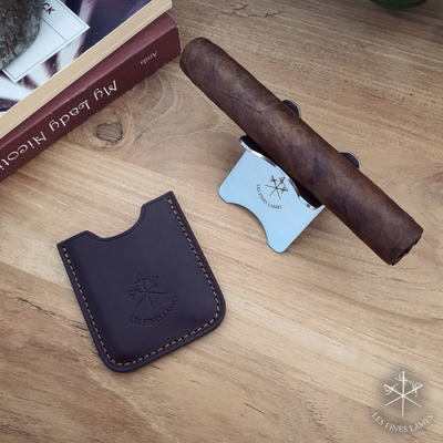 Подставка под сигару Le Petit - Burgundy Leather Cigar Stand (Бургунди) вид 2