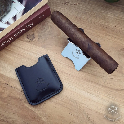Подставка под сигару Black Leather Cigar Stand (Черная) вид 2