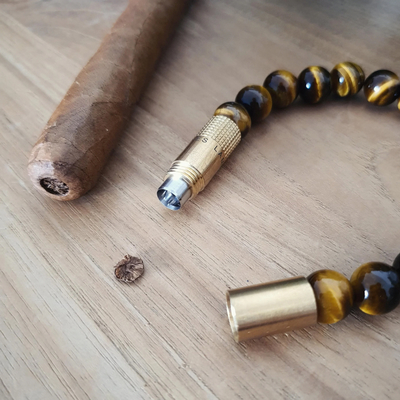 Пробойник-браслет для сигар Brass, Tiger Eye вид 2