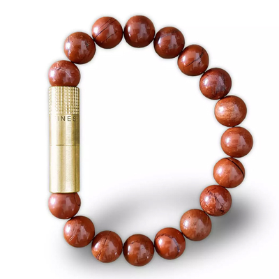 Пробойник-браслет для сигар Brass, Red Jasper вид 1