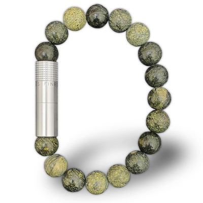 Пробойник-браслет для сигар Le Petit, Нержавеющая сталь 316L, Серпентин (змеиный камень) вид 1