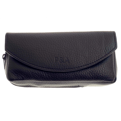 Сумка P&A для трубки и табака, натуральная кожа, черная  P315-Black вид 1
