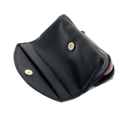 Сумка P&A для трубки и табака, натуральная кожа, черная  P315-Black вид 3