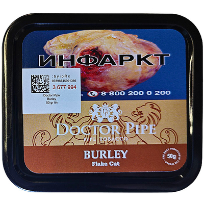Трубочный табак Doctor Pipe Burley Flake Cut 50 гр. вид 1