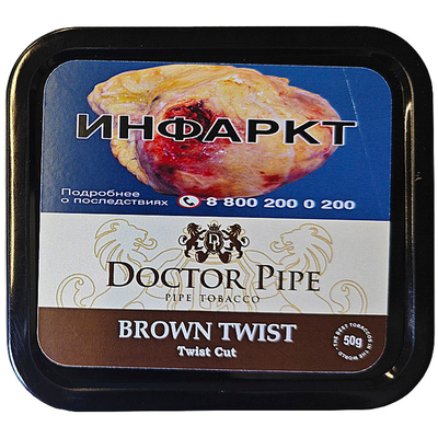Трубочный табак Doctor Pipe Twist Brown Twist Cut 50 гр. вид 1