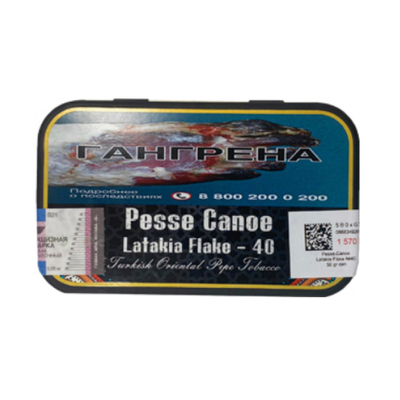 Трубочный табак Gladora Pesse Canoe Latakia Flake №40 50 гр. (банка) вид 1