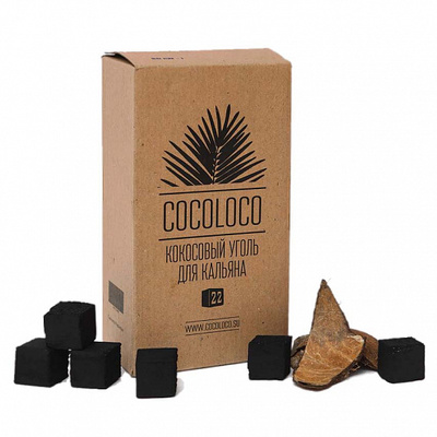 Уголь для кальяна COCOLOCO (22mm) - 1KG - 96 BRICKS вид 1
