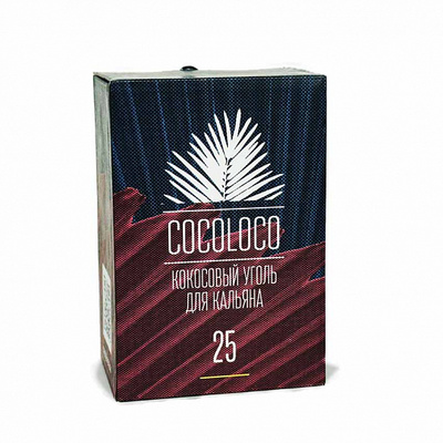 Уголь для кальяна COCOLOCO (25mm) - 1KG - 72 BRICKS вид 1