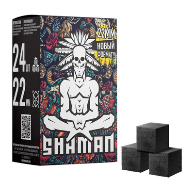 Уголь для кальяна SHAMAN 22 мм, 24 шт. вид 2