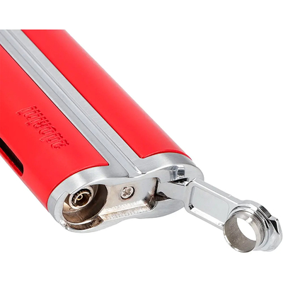 Зажигалка Adorini Single Jet турбо с пробойником, красная с серебром 15445 вид 2