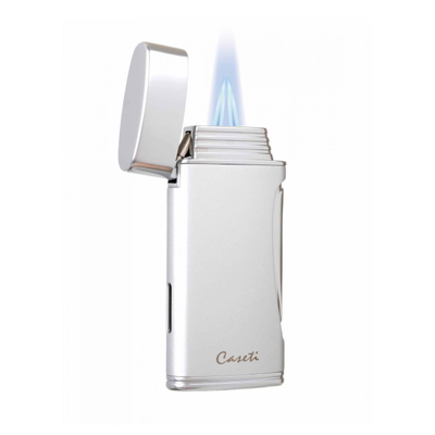 Зажигалка Caseti сигарная турбо (двойное пламя), серебристая CA583-3 вид 3