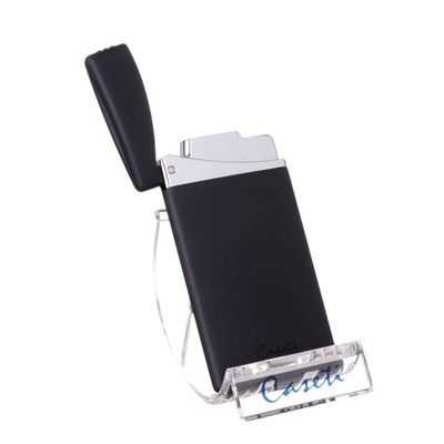 Зажигалка Caseti, турбо, плоское пламя, супертонкая, черная CA500-2 вид 2