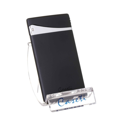 Зажигалка Caseti, турбо, плоское пламя, супертонкая, черная CA500-2 вид 1