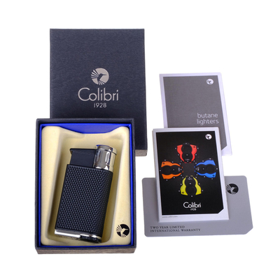 Зажигалка сигарная Colibri Evo, черная-хром LI520C4 вид 5