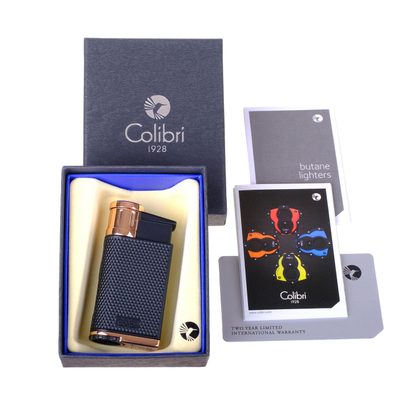 Зажигалка сигарная Colibri Evo, черная-красное золото LI520C5 вид 5
