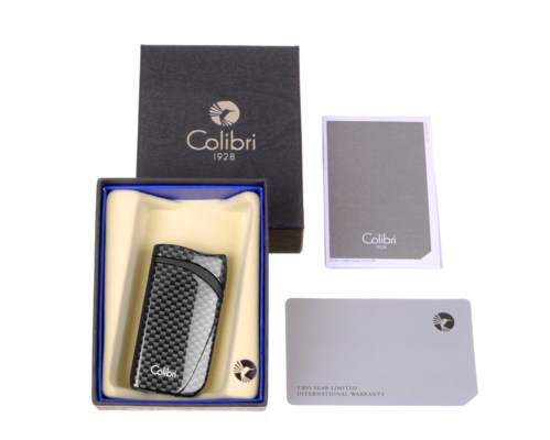 Зажигалка сигарная Colibri Falcon, черный карбон LI310T5 вид 4