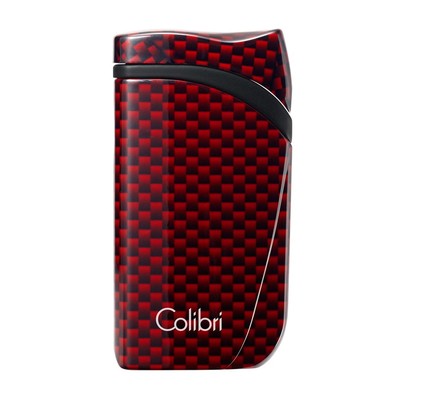 Зажигалка сигарная Colibri Falcon, красный карбон LI310T7 вид 1