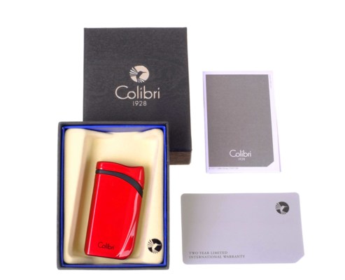 Зажигалка сигарная Colibri Falcon, красный металлик LI310T12 вид 5