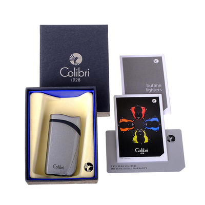 Зажигалка сигарная Colibri Falcon, серый металлик LI310T11 вид 2