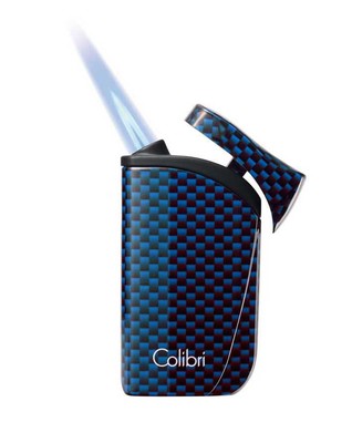 Зажигалка сигарная Colibri Falcon, синий карбон LI310T8 вид 3