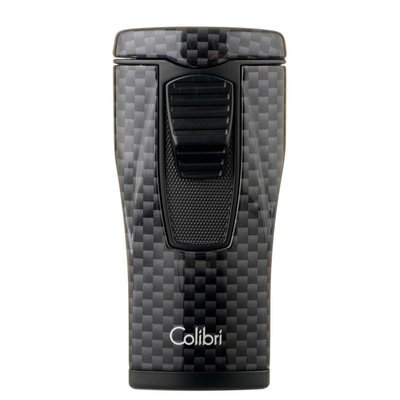 Зажигалка сигарная Colibri Monaco (тройное пламя), черный карбон LI880T10 вид 1