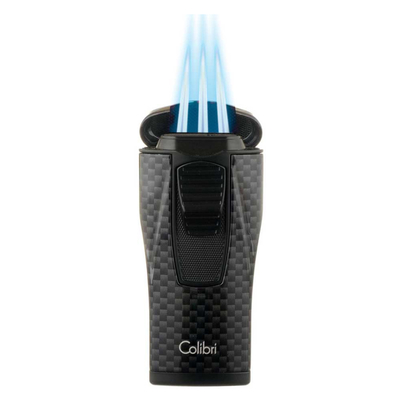 Зажигалка сигарная Colibri Monaco (тройное пламя), черный карбон LI880T10 вид 3