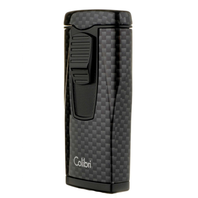Зажигалка сигарная Colibri Monaco (тройное пламя), черный карбон LI880T10 вид 2