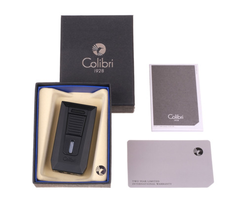 Зажигалка сигарная Colibri Slide (двойное пламя), черная LI850T10 вид 2