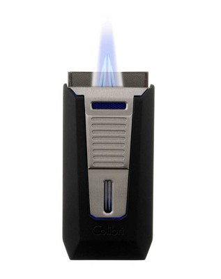 Зажигалка сигарная Colibri Slide (двойное пламя), черная-оружейная сталь LI850T12 вид 8