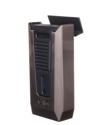 Зажигалка сигарная Colibri Slide (двойное пламя), черная-оружейная сталь LI850T12 вид 4