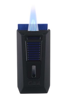 Зажигалка сигарная Colibri Slide (двойное пламя), черно-синяя LI850T15 вид 2